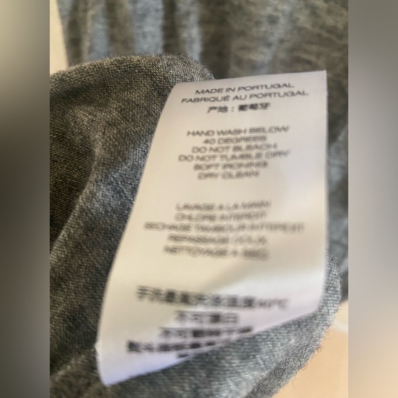 BNWT IRO Grey Stretch Knit Draped Mini Dress - Picture 7 of 7